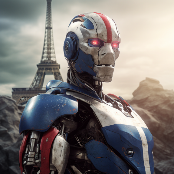 "Un robot à la française" (Midjourney)