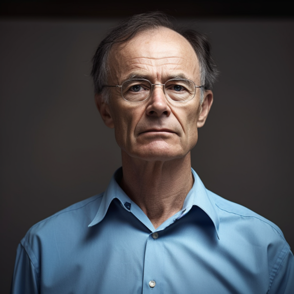 Peter Singer vu par Midjourney