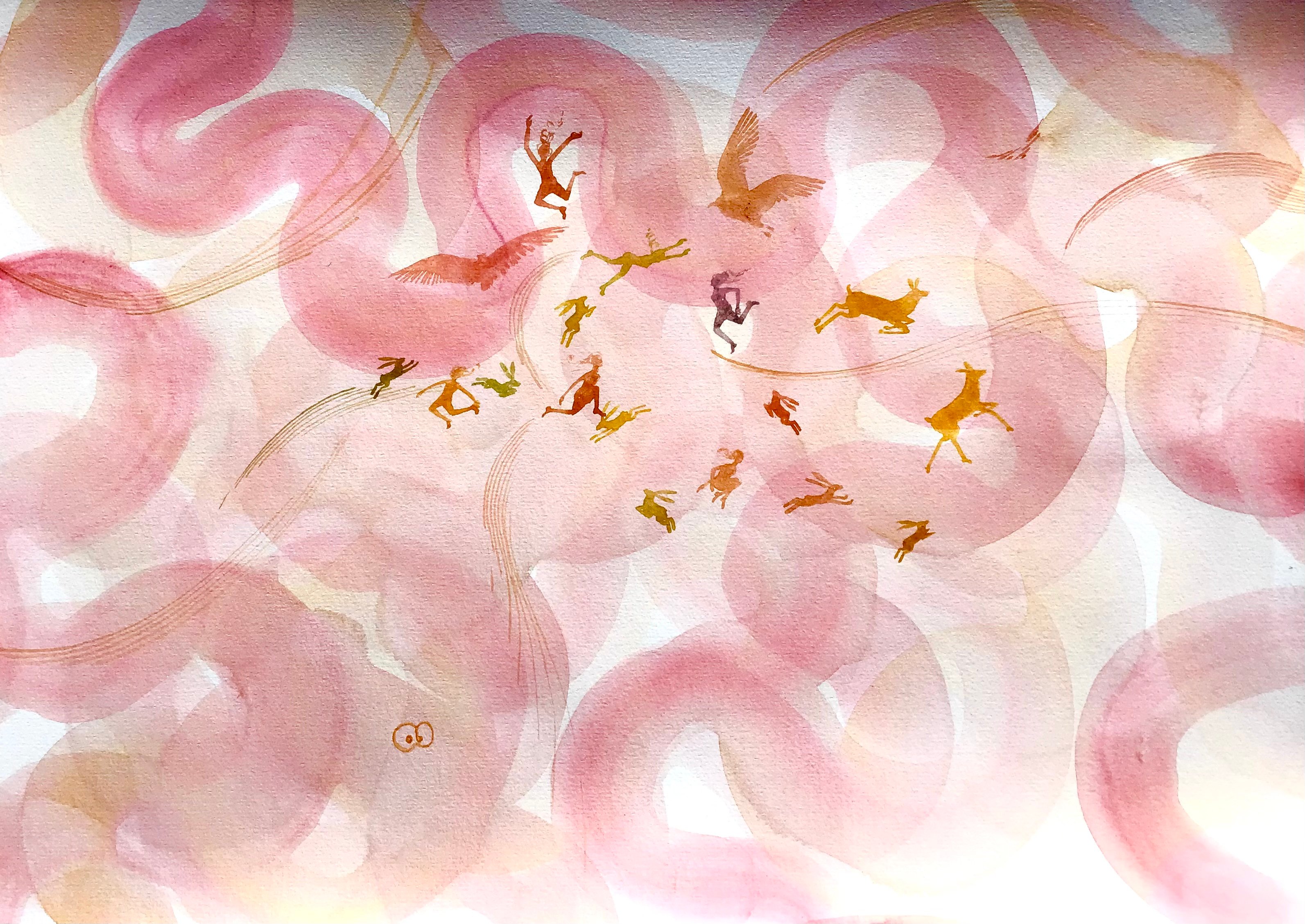 Serions-nous en train de créer un monde ? Aquarelle sur papier, 29,7/42 cm