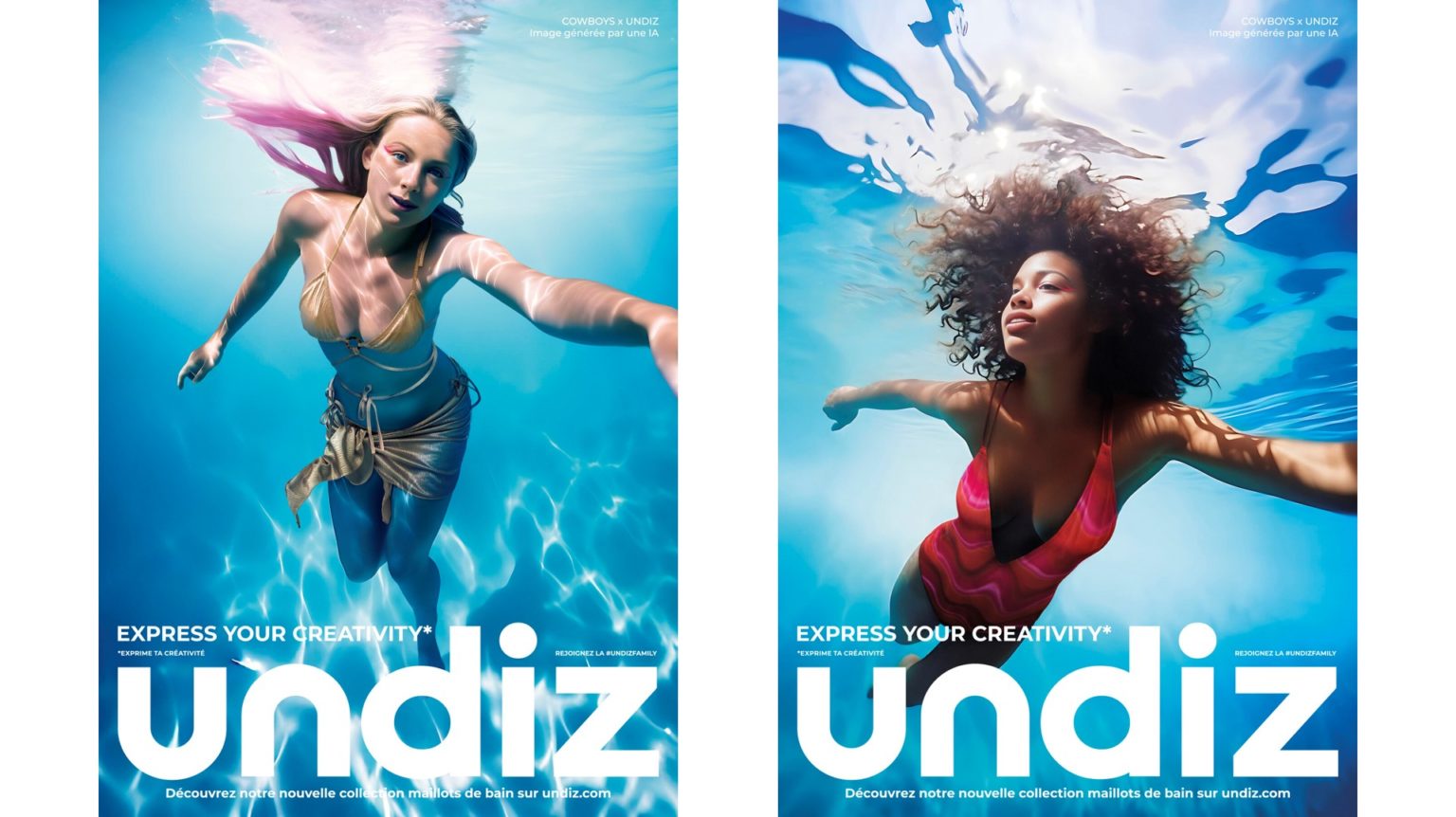 Une publicité générée par l'IA diffusée en France. D.R.