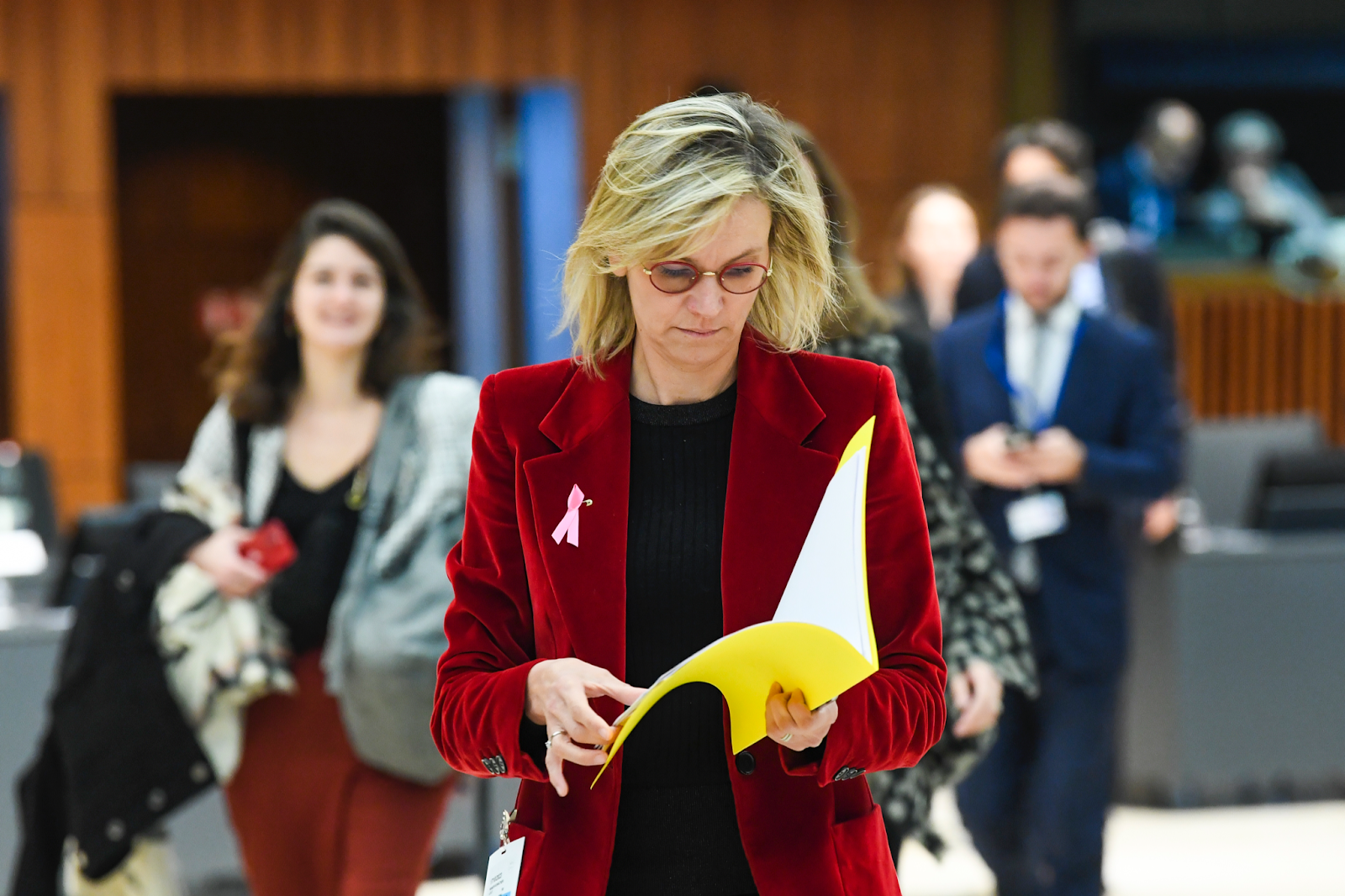 Agnès Pannier-Runacher, ministre française de la transition énergétique, au Conseil énergie du 17 octobre&nbsp;© Conseil de l'UE