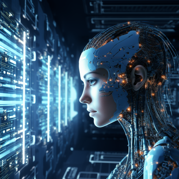 "La cybersécurité à l'ère de l'intelligence artificielle" (Qant, M. de R. avec Midjourney)