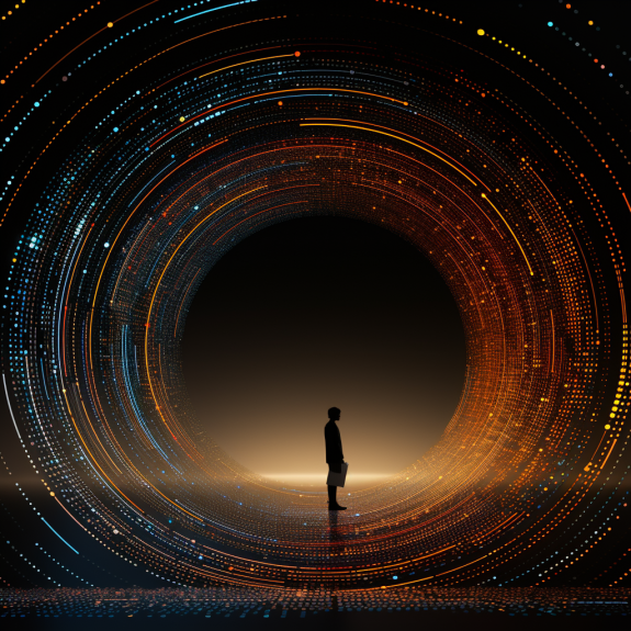 “Un anneau pour faire fonctionner l’IA” (Qant, M. de R. avec Midjourney)