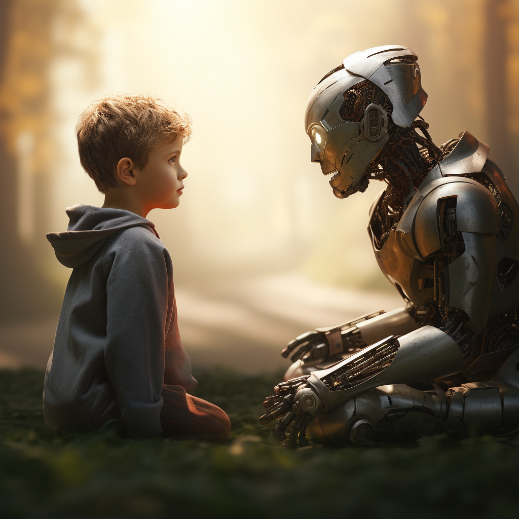 “Mon ami le robot” (Qant, M. de R. avec Midjourney)