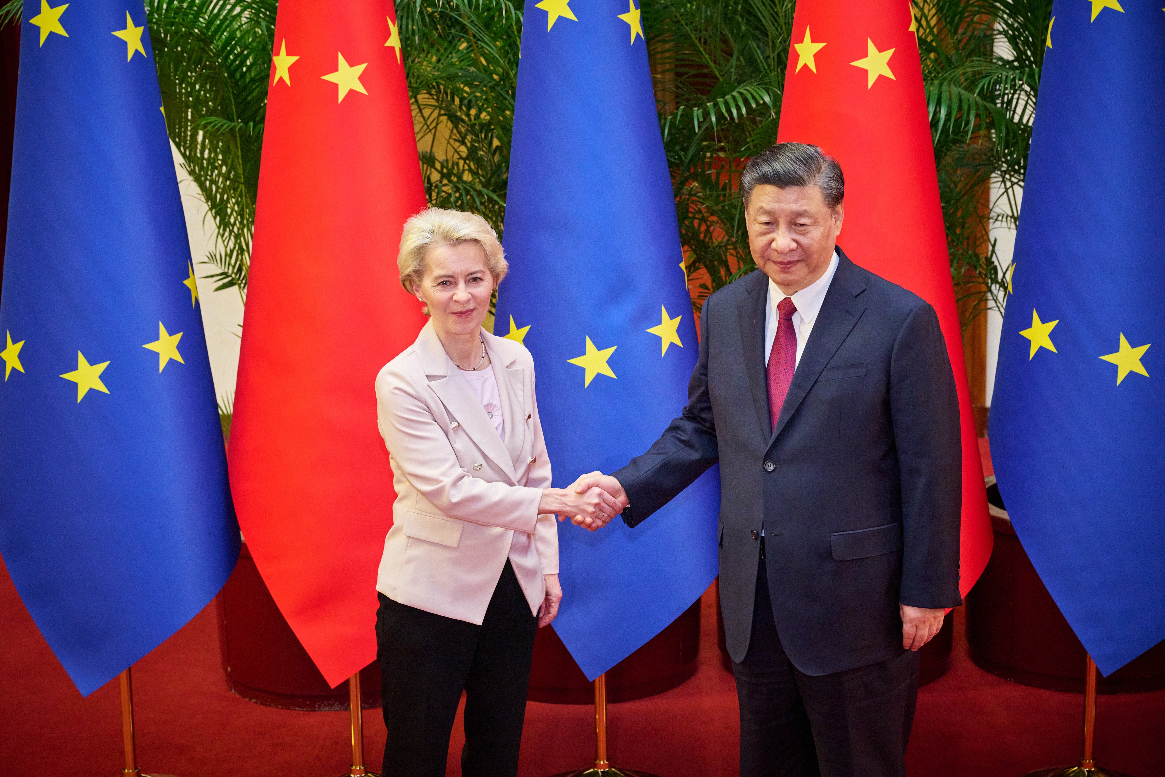 Ursula von der Leyen et Xi Jinping à Pékin, en avril dernier. © Dati Bendo, European Union, 2023