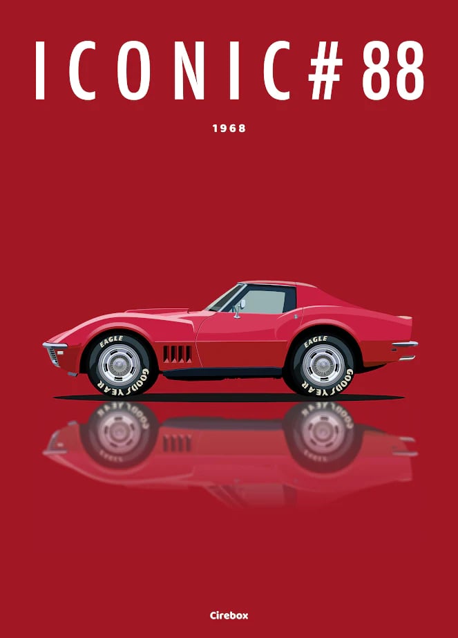 Affiche par Cirebox, La Corvette C3 ICONIC #88