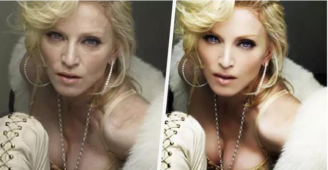 Madonna, 58 ans, boss en Photoshop à l'ère pré-IA. 