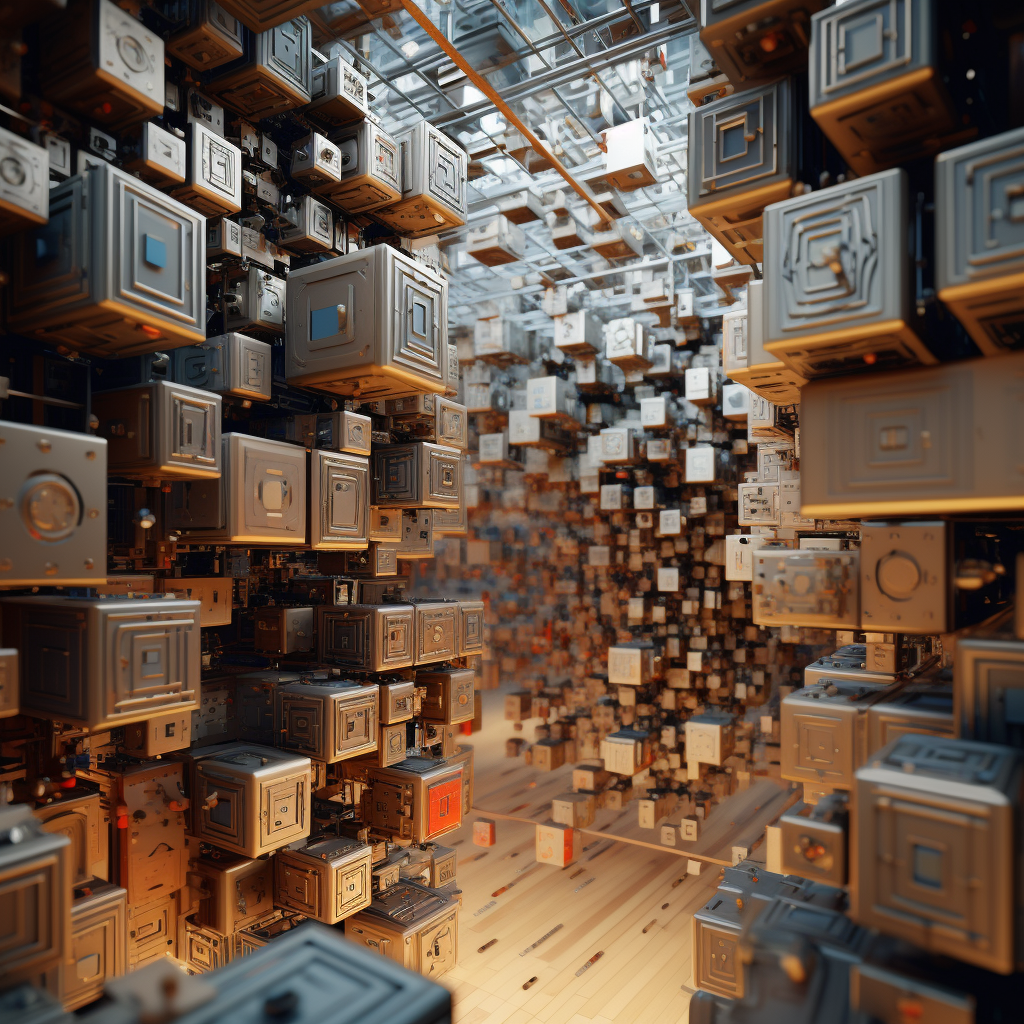 “La puissance de calcul de Google” (Qant, M. de R. avec Midjourney)