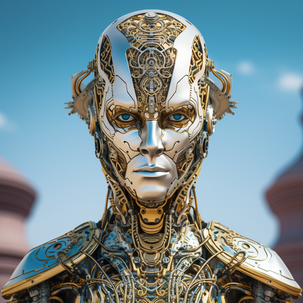 “Le robot tout puissant” (Qant, M. de R. avec Midjourney)