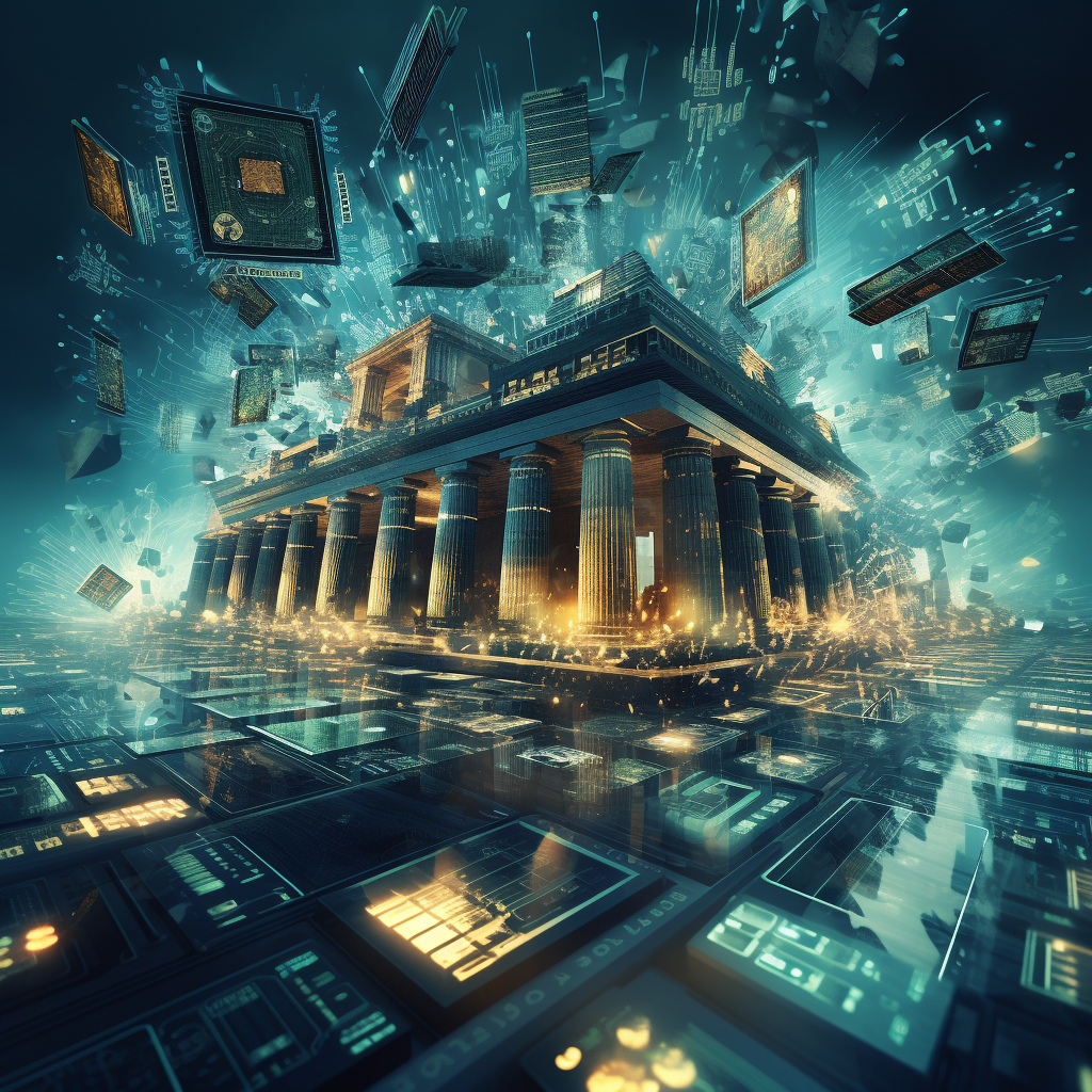 “L’explosion des monnaies numériques de banque centrale” (Qant, M. de R. avec Midjourney)