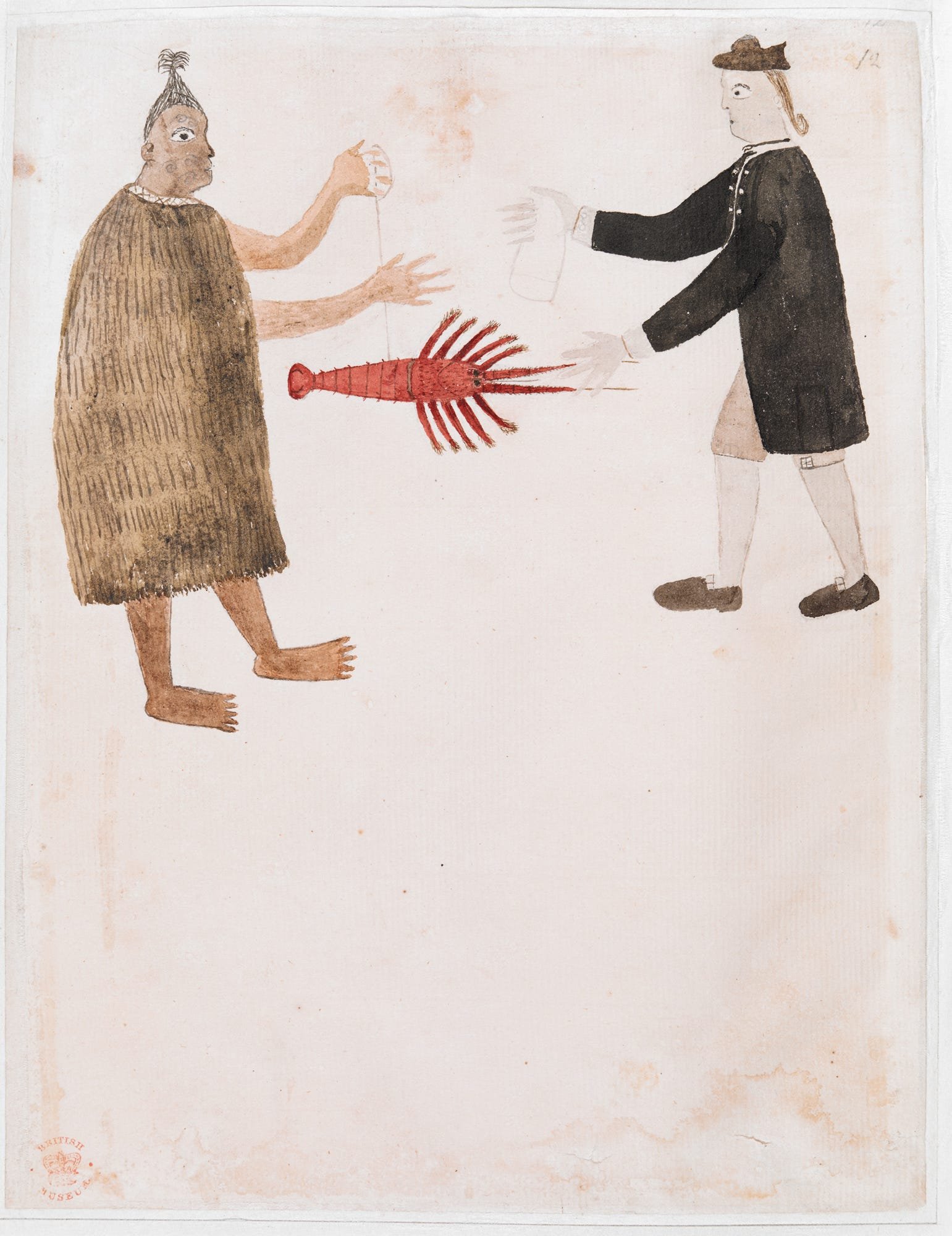 Māori bartering with Joseph Banks