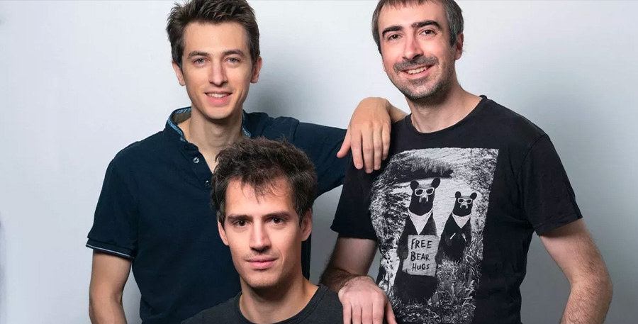 Les 3 mousquetaires (co-fondateurs de Mistral AI) version AI // © Mistral AI 