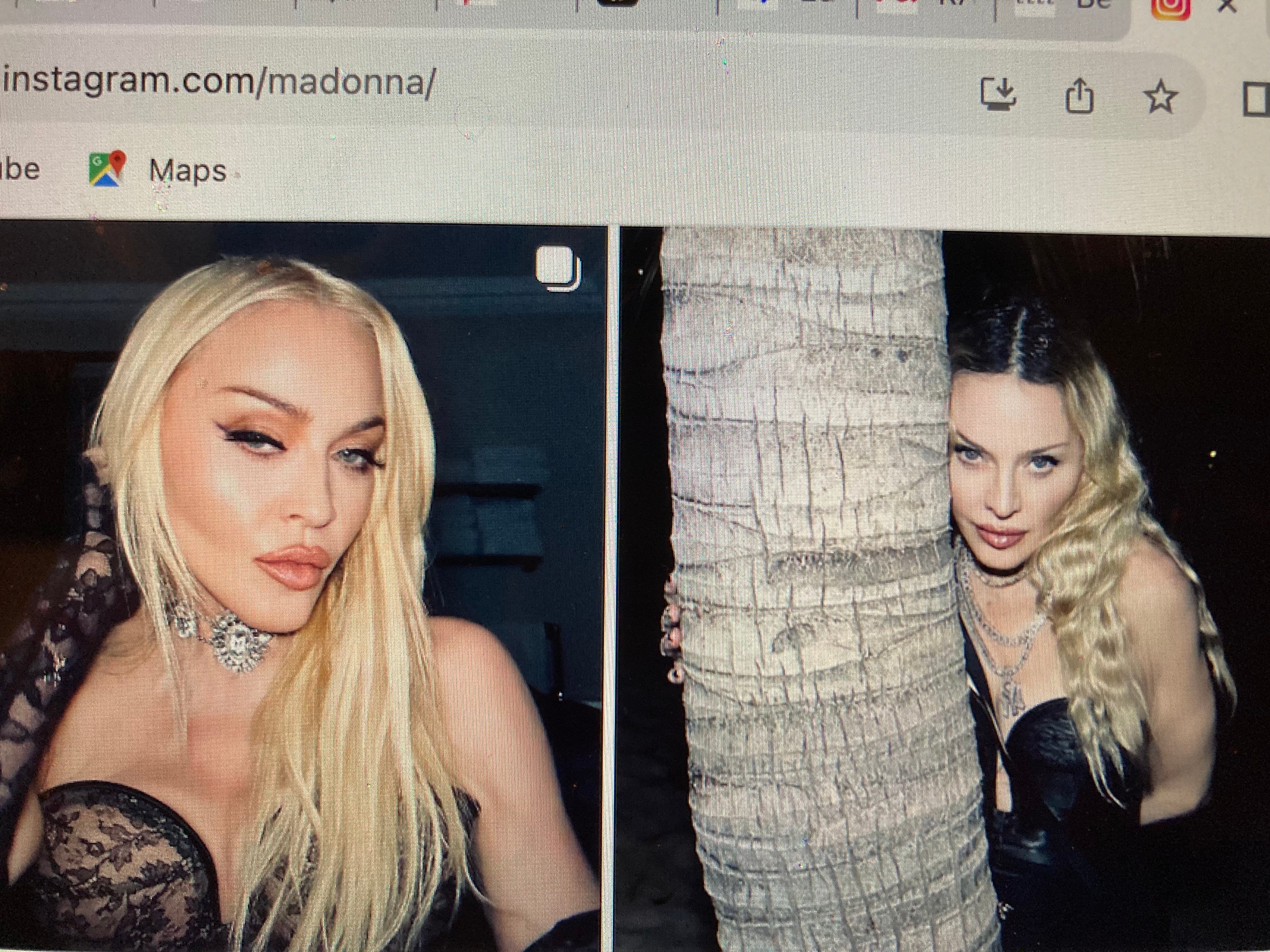 Madonna sur son Instagram. Pas super-distinguée, ok, mais c'est une guerrière ! 