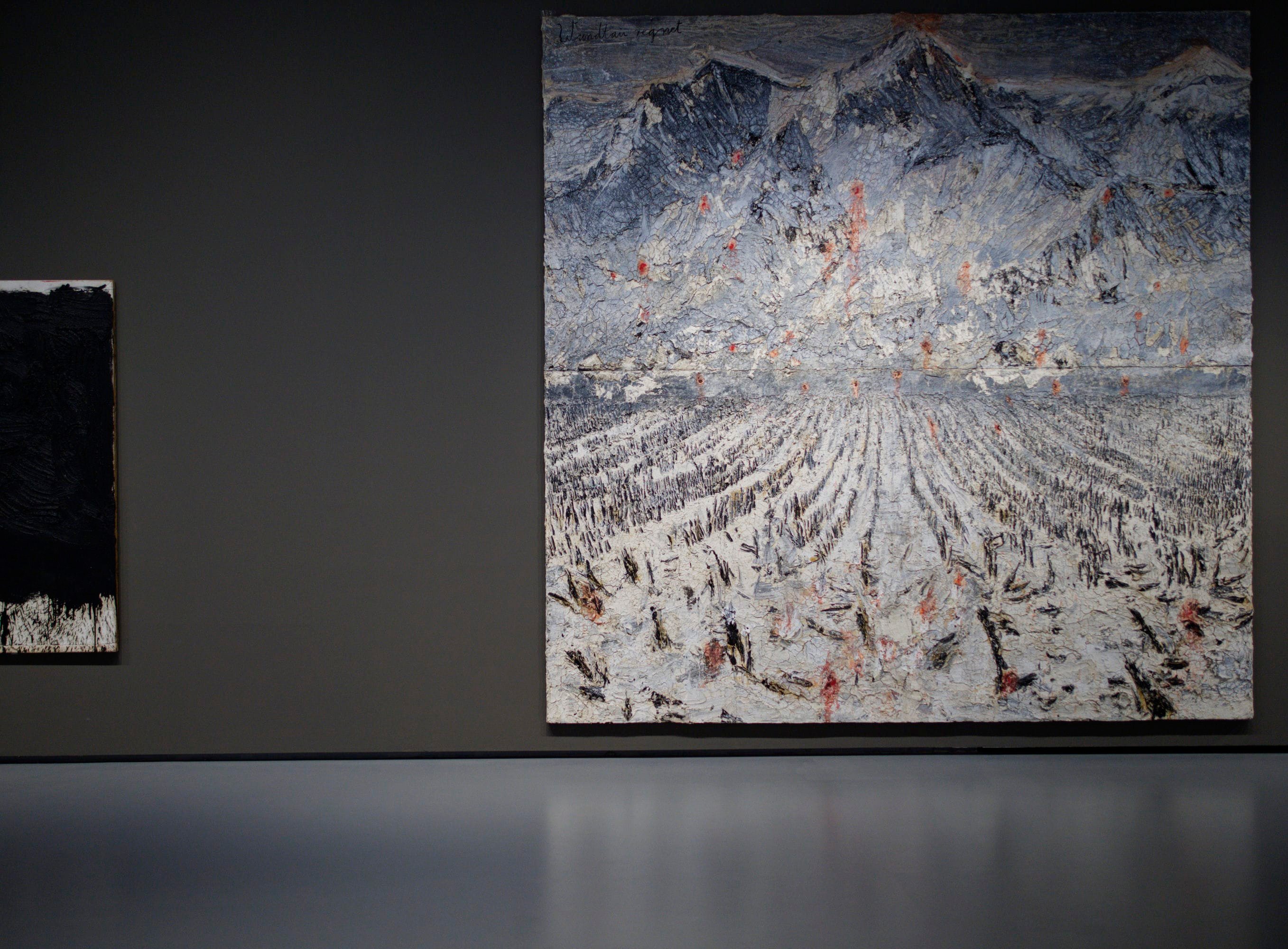 Anselm Kiefer - Einschüsse, 2010. Ce peintre allemand a beaucoup travaillé sur l'holocauste et la 2nde Guerre Mondiale en général.