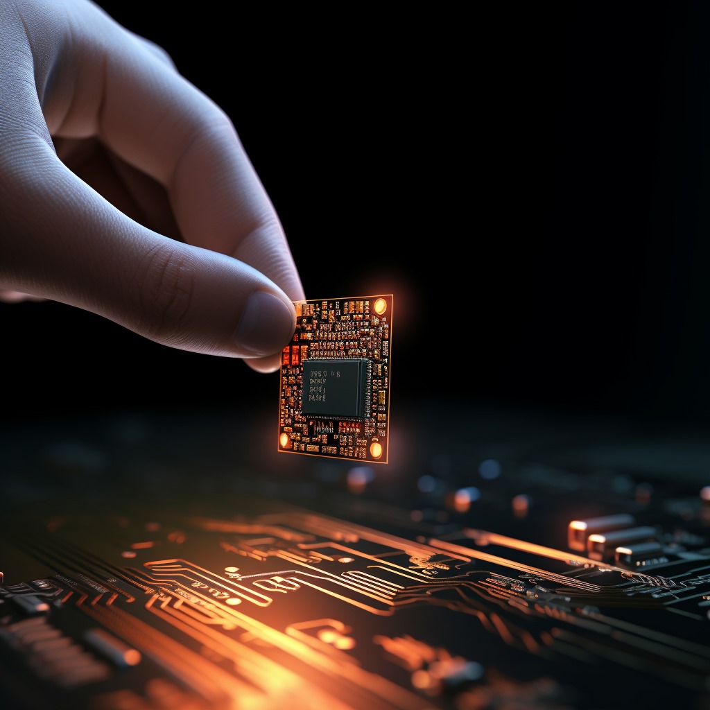 “Des puces IA de contrebande” (Qant, M. de R. avec Midjourney)