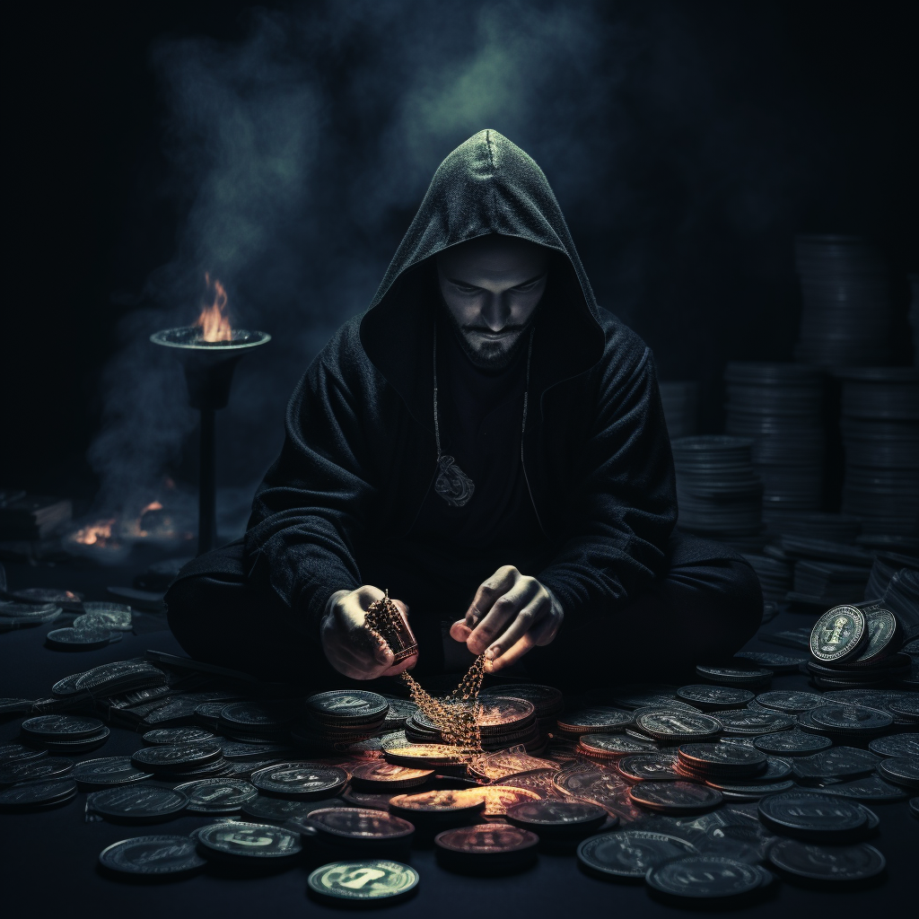 “La crypto-criminalité se développe dans l’ombre” (Qant, M. de R. avec Midjourney)