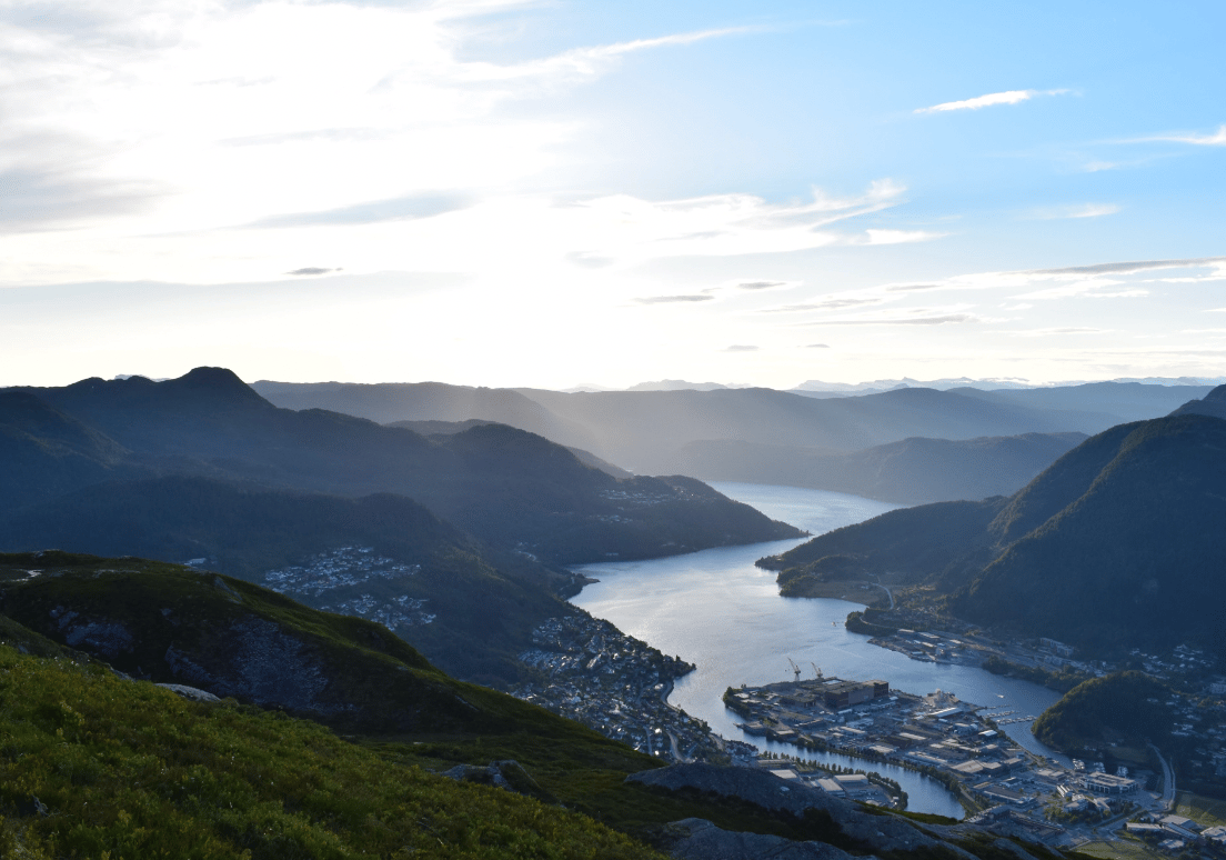 Le fjord de Førde, en Norvège. 