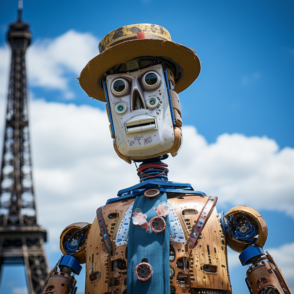 “Un robot à la française” (Qant, M. de R. avec Midjourney)