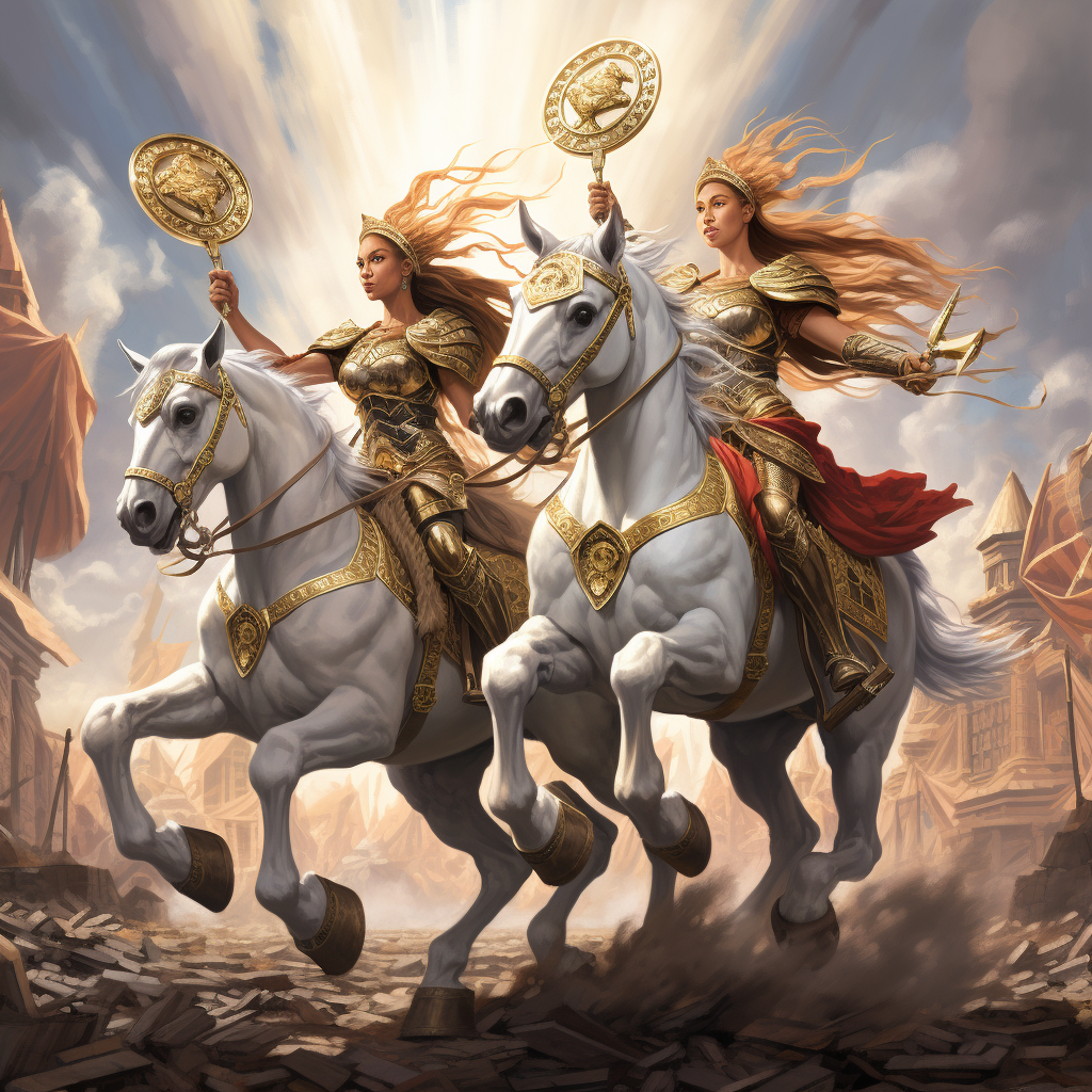 “Les valkyries présentent un ETF Bitcoin” (Qant, M. de R. avec Midjourney)