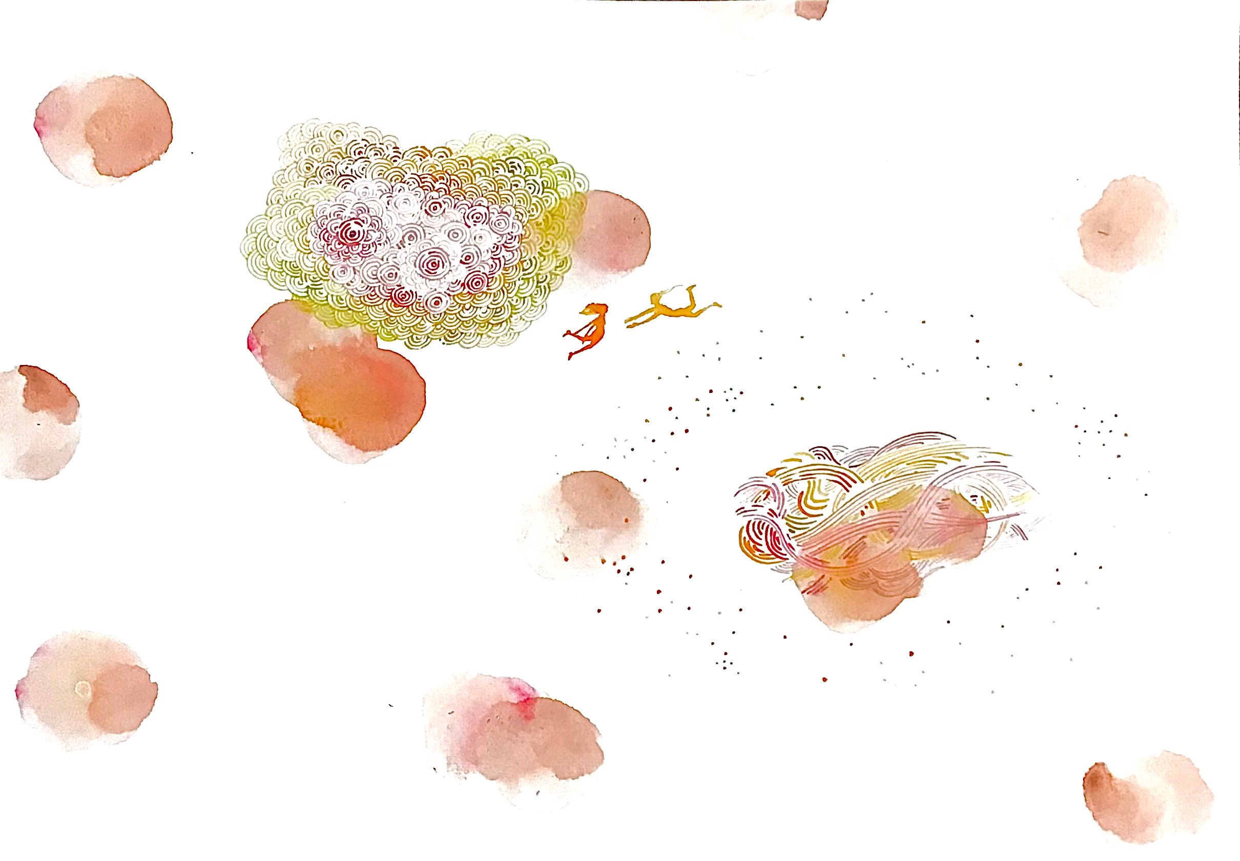 Éprouver cette expérience          Aquarelle sur papier    50/70 cm     2024