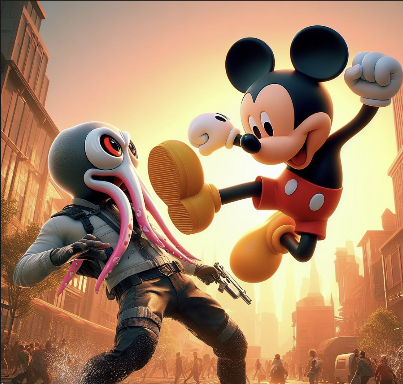Mickey contre les anti-SVOD en IA - D.R.