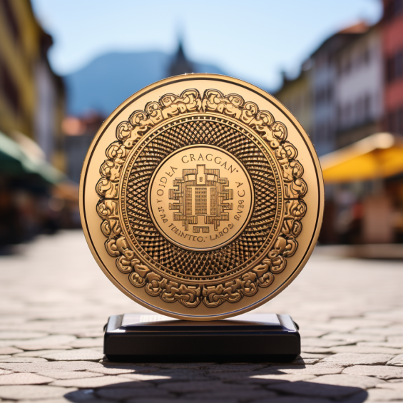 “Une monnaie numérique à Lugano” (Qant, M. de R. avec Midjourney)