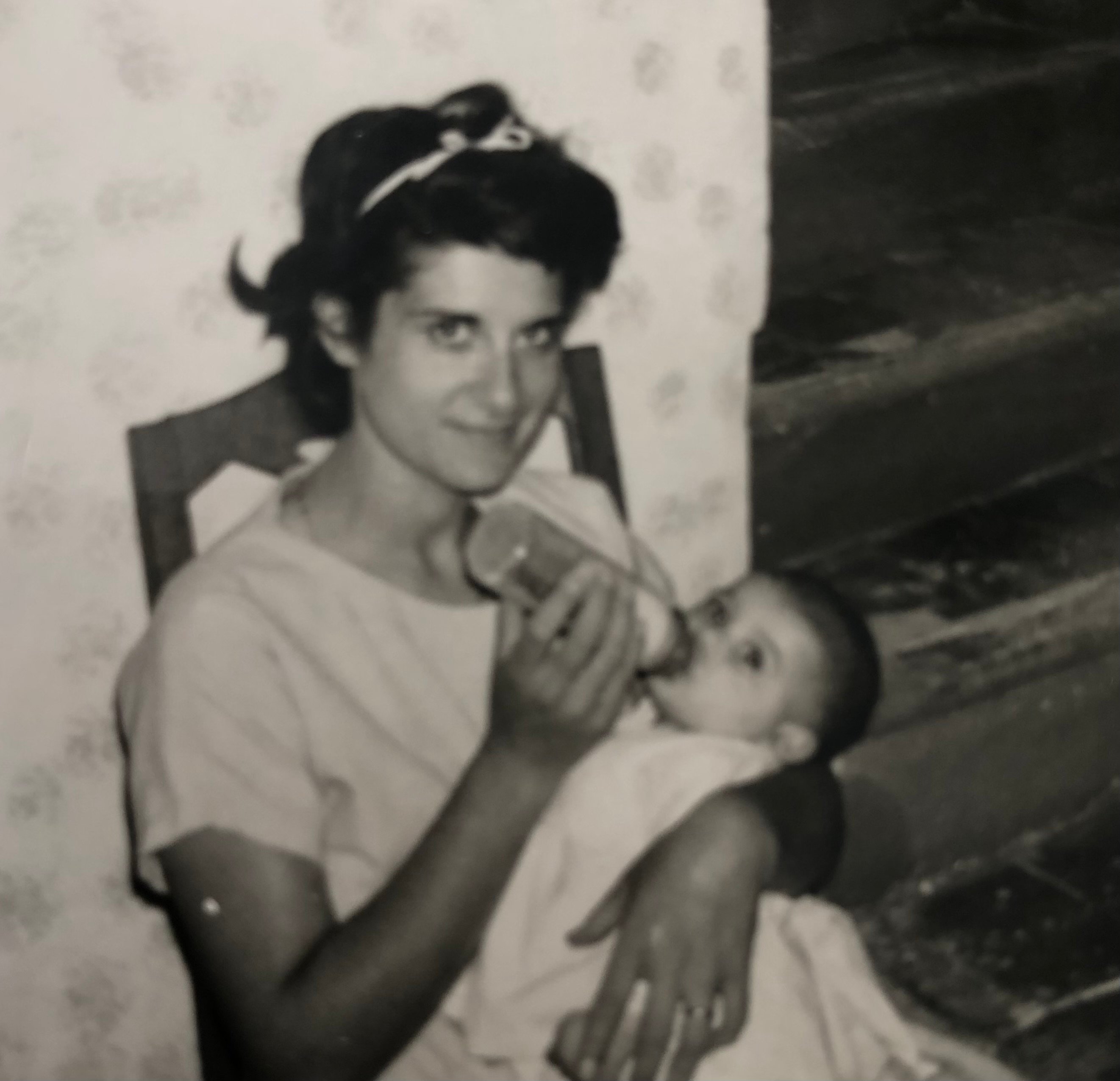 maman et moi, à six mois