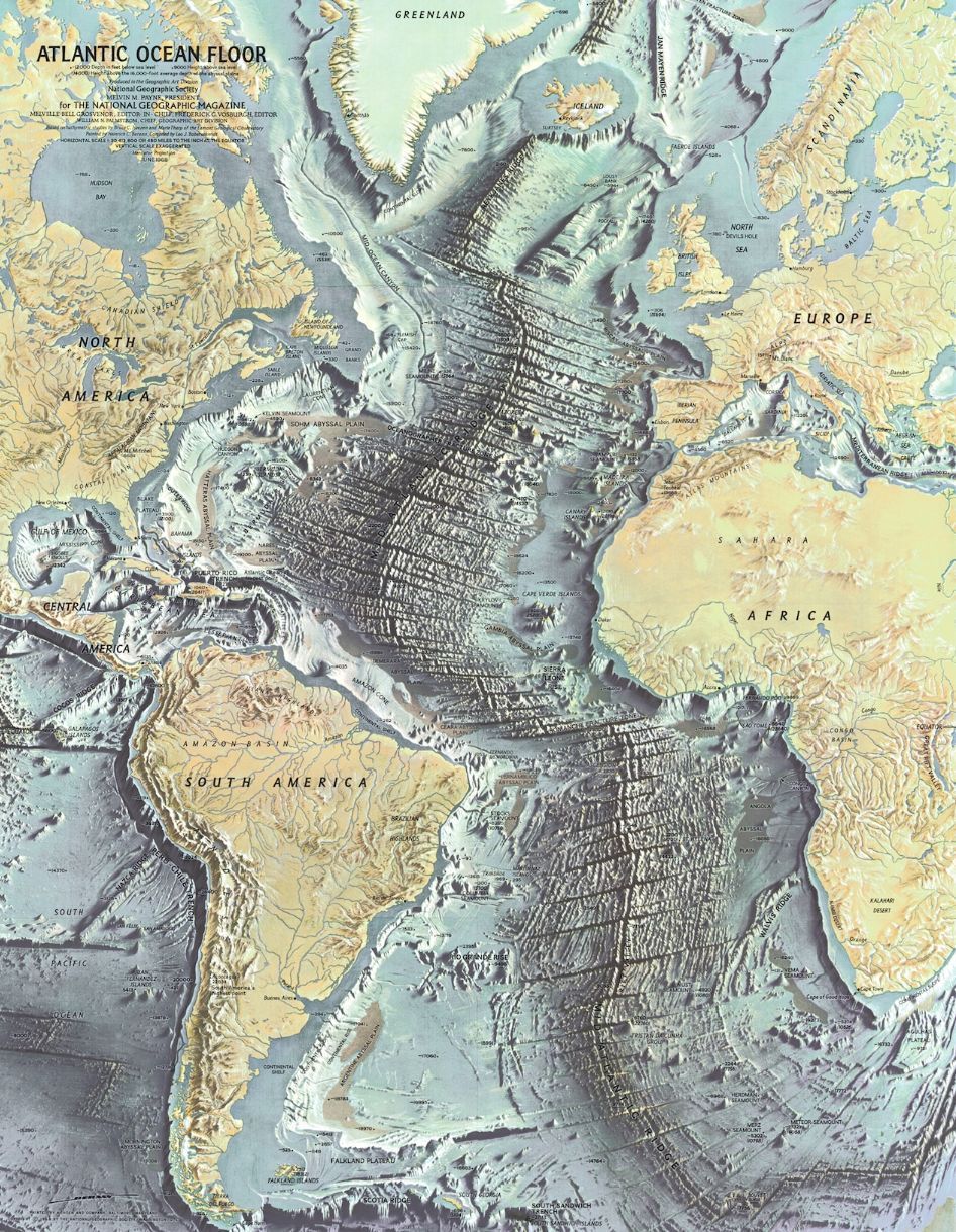 Source : National Geographic - Atlantic Floor