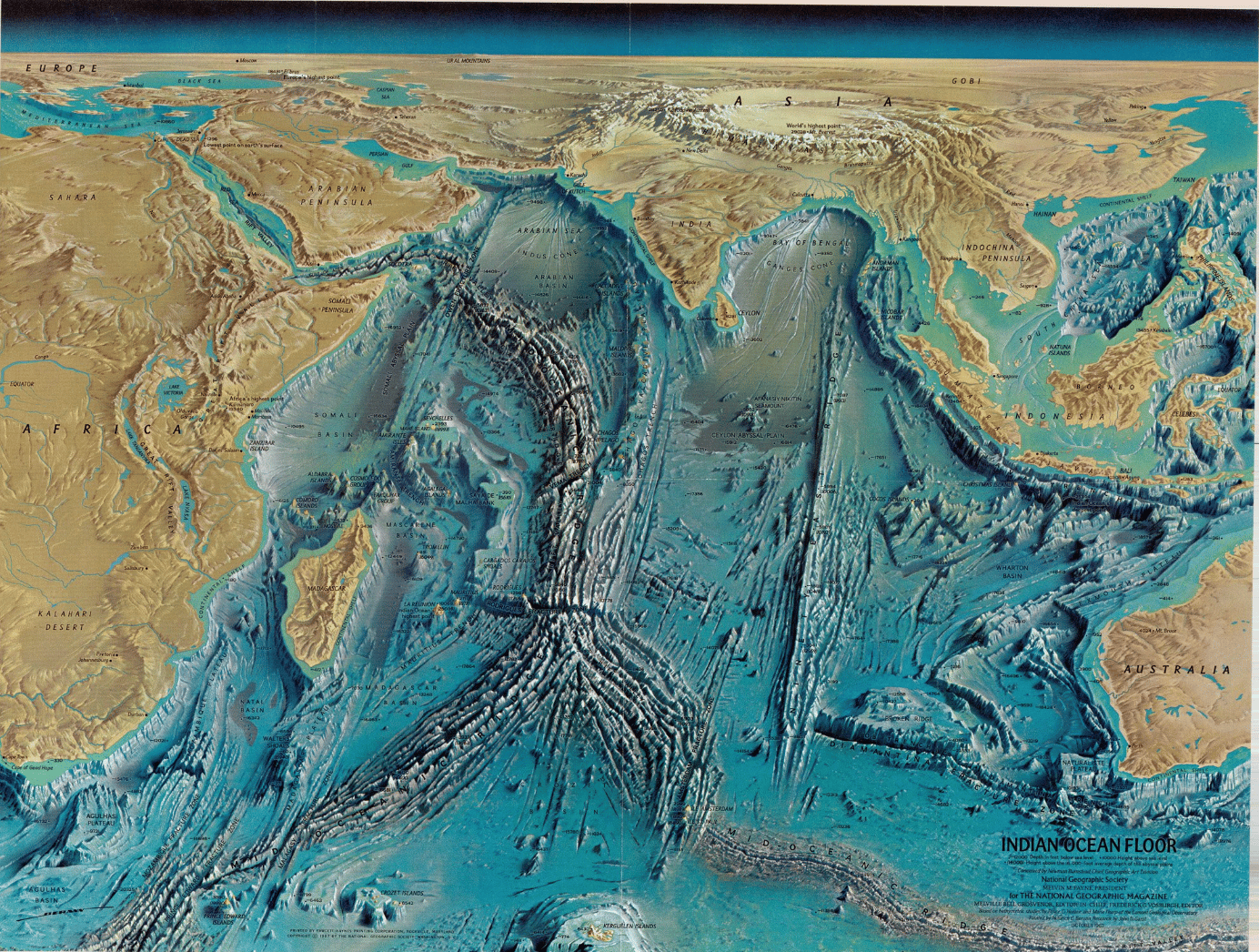 1967 - Indian Ocean Floor / National Geographic