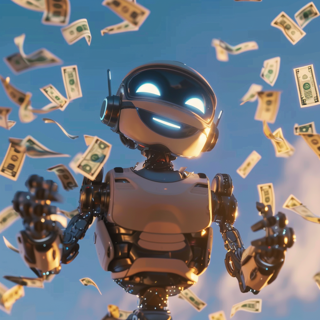 “Les investissements pleuvent sur l’IA” (Qant, M. de R. avec Midjourney)