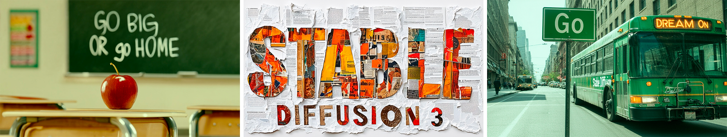 Les images générées par Stable Diffusion 3.0 gèrent mieux la présence de texte (Crédit : Stability.ai)