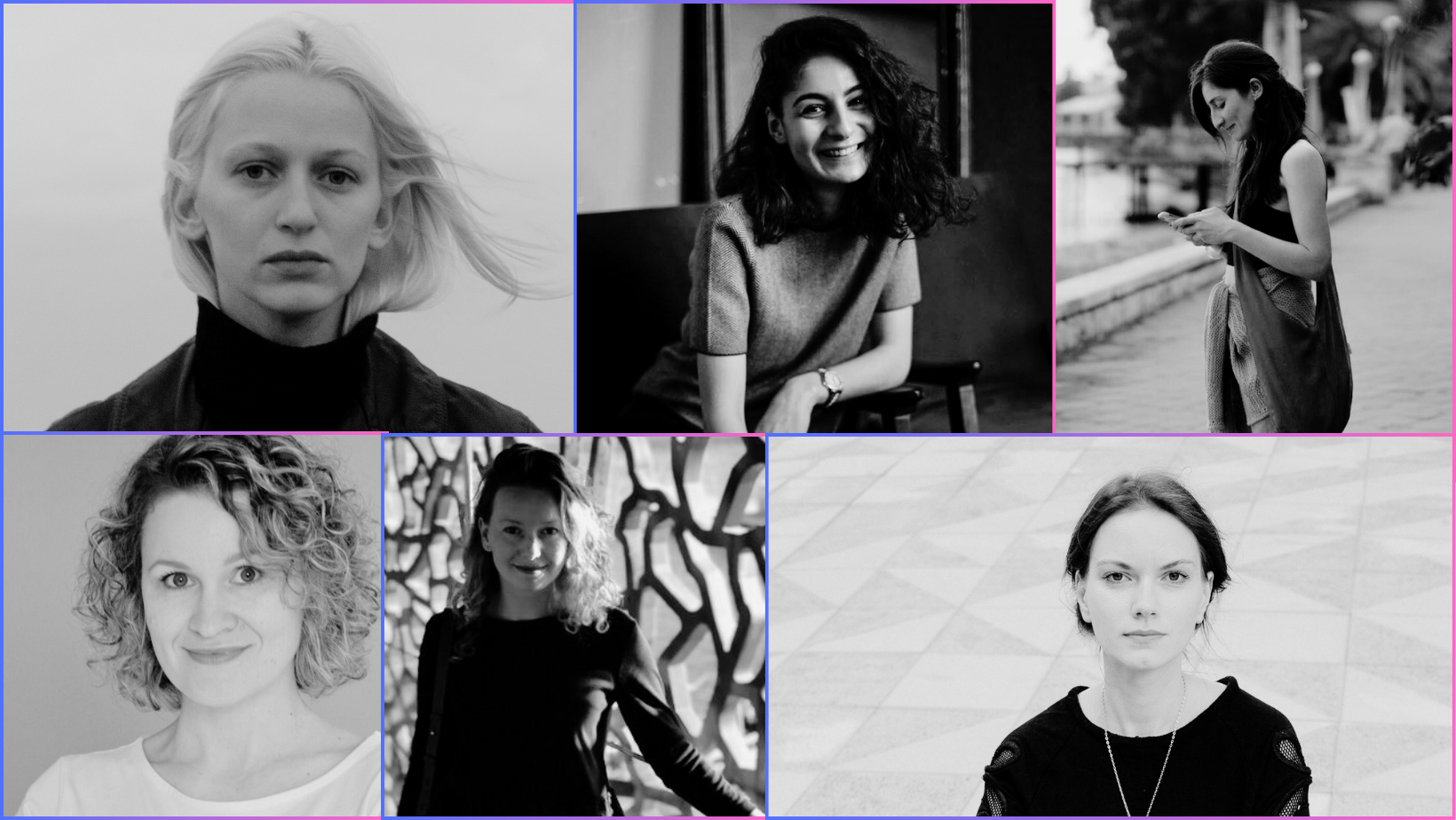 Myroslava (Ukraine), Agniete (Lituanie), Lusine (Haut-Karabakh), Sofya (Russie), Lela (Géorgie) et Triin (Estonie)