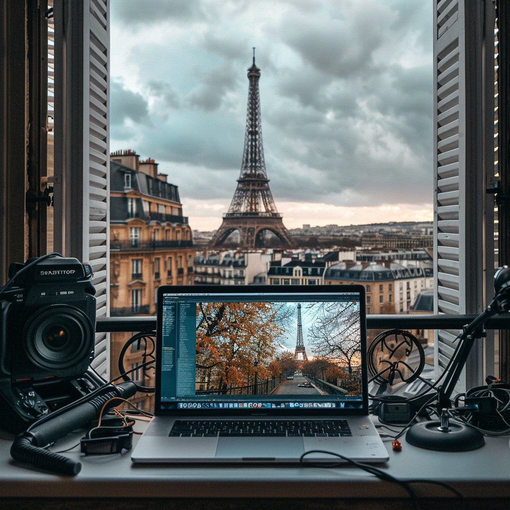 “Editer une image avec l’IA à Paris” (Qant, M. de R. avec Midjourney)