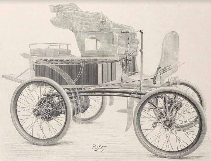 ©Crédit Photographie : Voiture électrique du constructeur suisse Popp de 1898. Laurent Castaignède