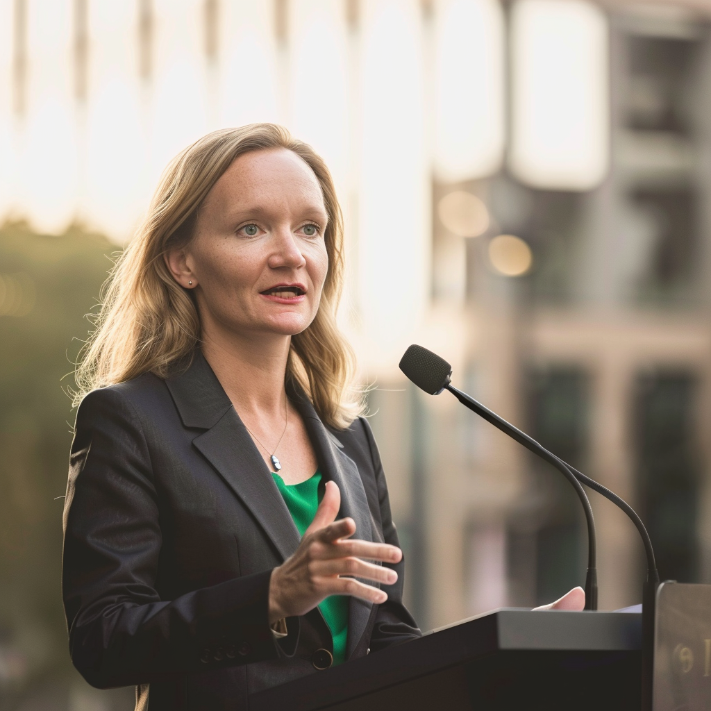 "Marietje Schaake vue par Midjourney" (Qant, M. de R.)