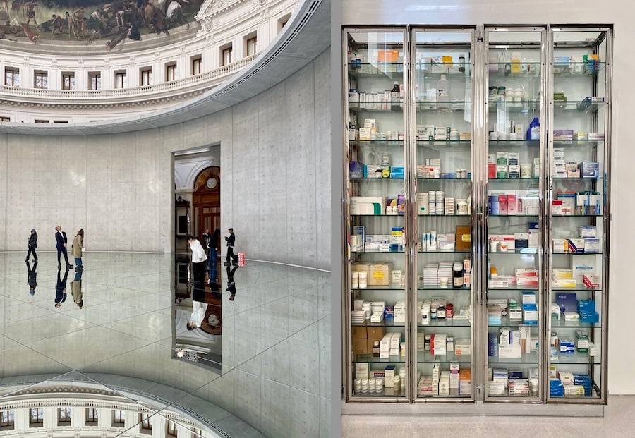 Kimsooja, To Breathe-Constellation (2024) - Damien Hirst, The Fragile Truth (1997-1998)