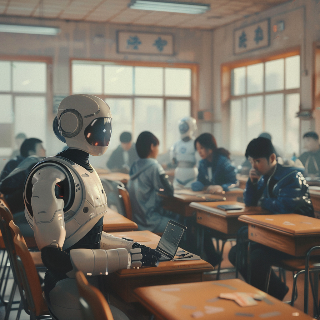 “La Chine à la pointe de l’IA” (Qant, M. de R. avec Midjourney)