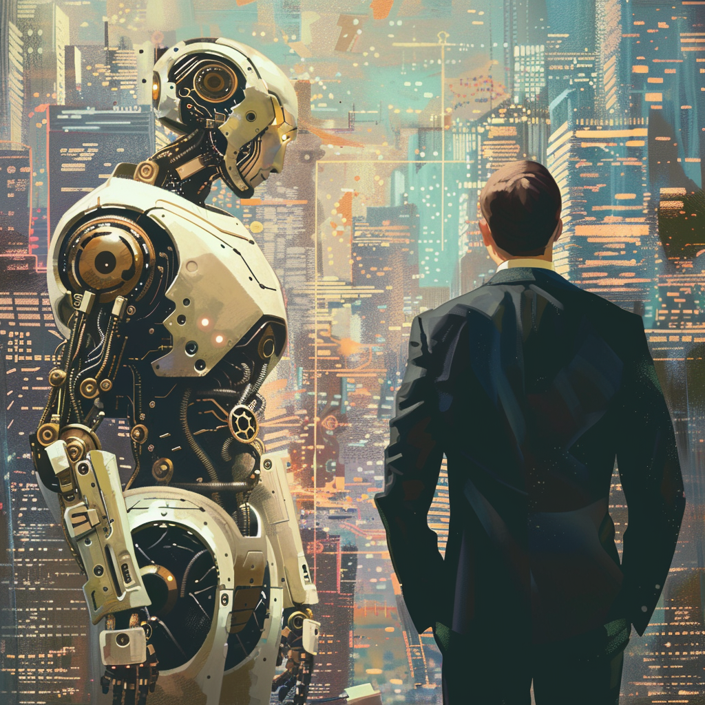 “Les investisseurs VC observent l’IA” (Qant, M. de R. avec Midjourney)