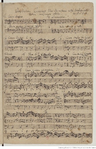 JohanJean Sebastian Bach, partition, 1741, Bibliothèque nationale de France