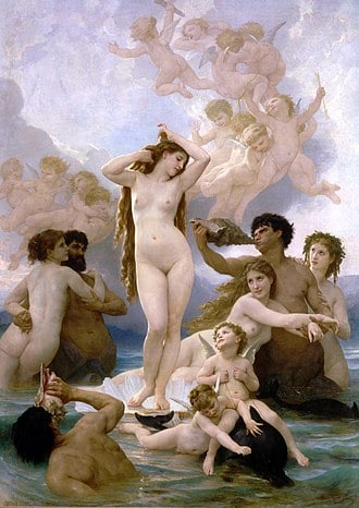William Bouguereau, La Naissance de Vénus, 1879, musée d’Orsay