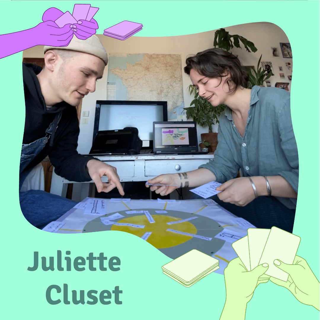 Juliette m’aide à créer l’univers graphique du jeu. 