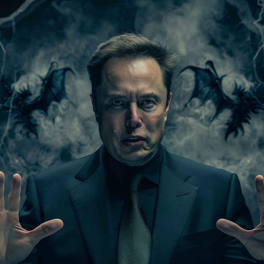 ”Les craintes d’Elon Musk” (Qant, M. de R. avec Midjourney)