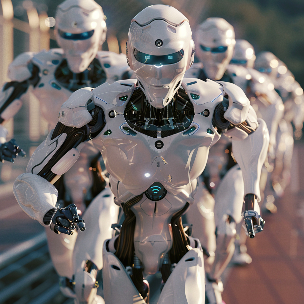 “La course aux LLMs est lancée” (Qant, M. de R. avec Midjourney)