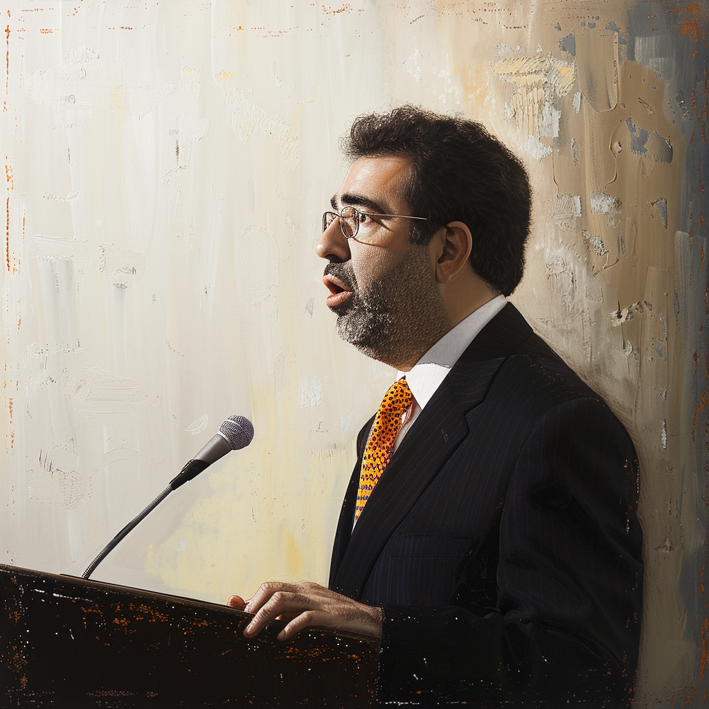 “Daron Acomeglu vu par Midjourney” (Qant, M. de R.)