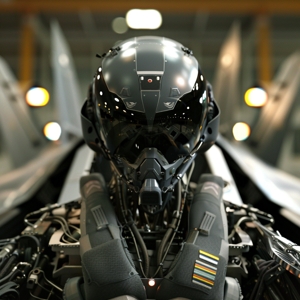 “Un robot dans le cockpit” (Qant, M. de R. avec Midjourney)