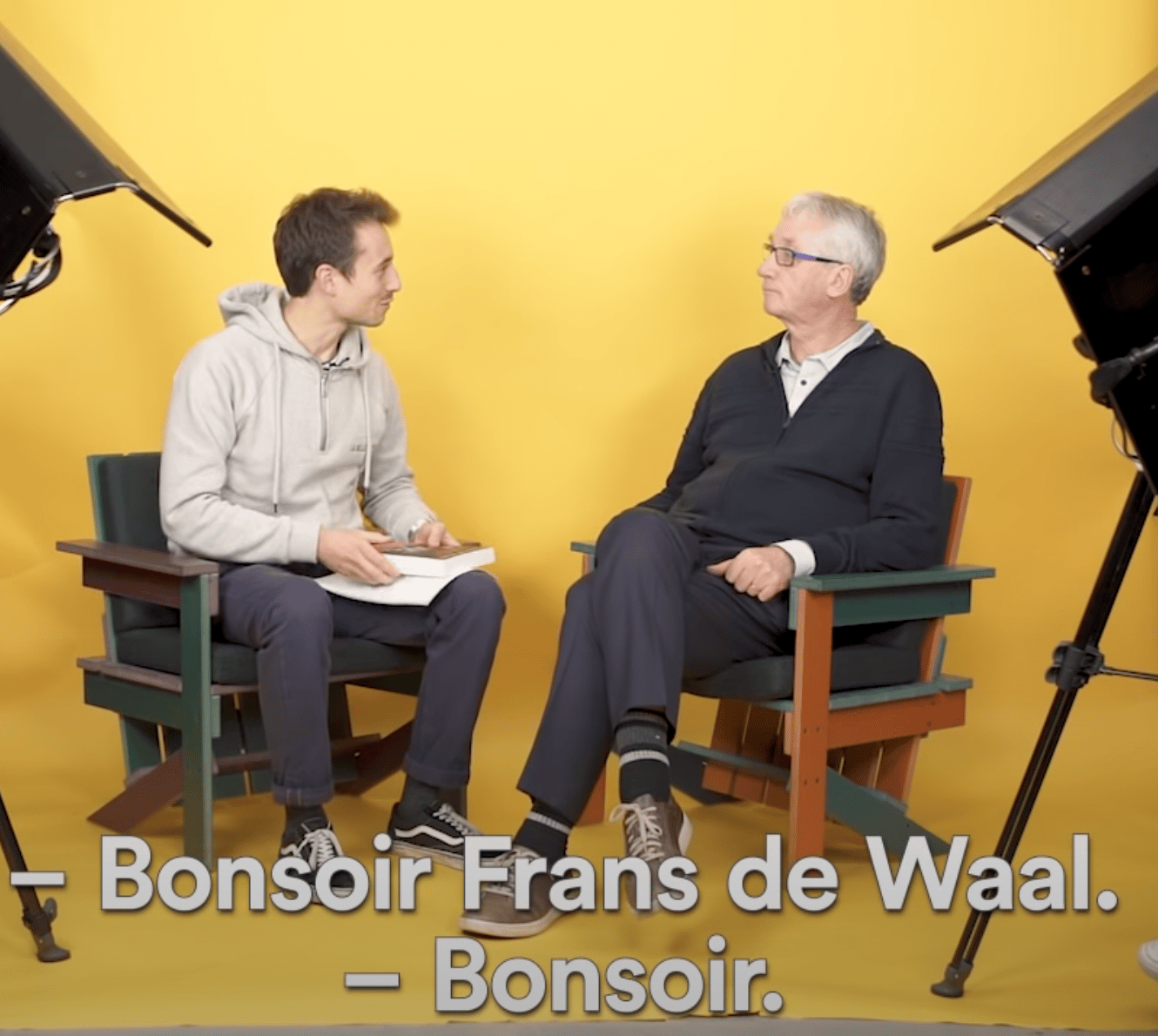 En 2018, quand j'ai eu la chance d'interviewer Frans de Waal pour le média Konbini News. 
