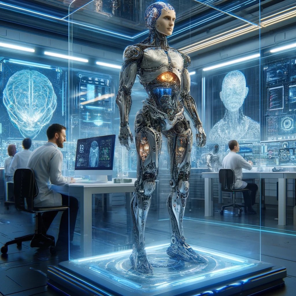 "La Conscience du Robot". Illustration créée avec Dall-e sur la base de l'article ci-dessous. 