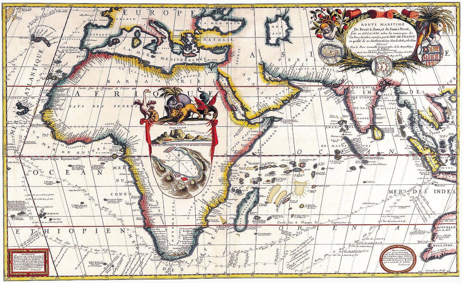La route des épices (1685) - Le voyage au départ de Brest au royaume de Siam.