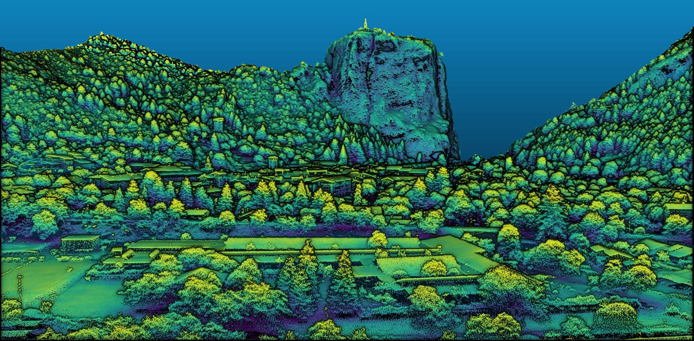 La vallée de Castellane, dans les Alpes de Haute Provence -  Technologie LiDAR de l'IGN