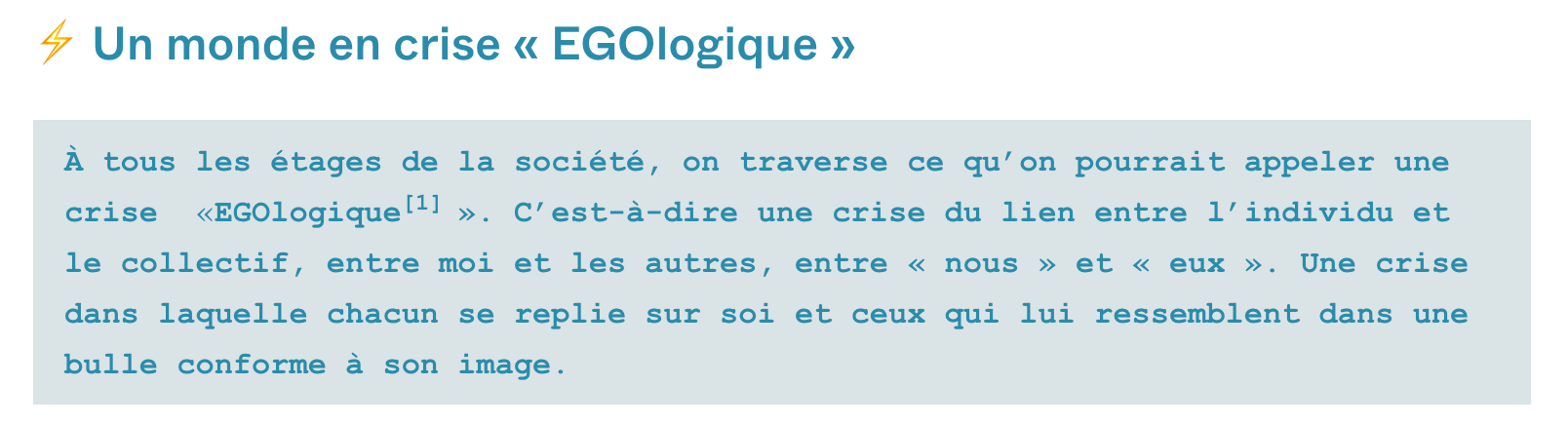 Tout un programme...
